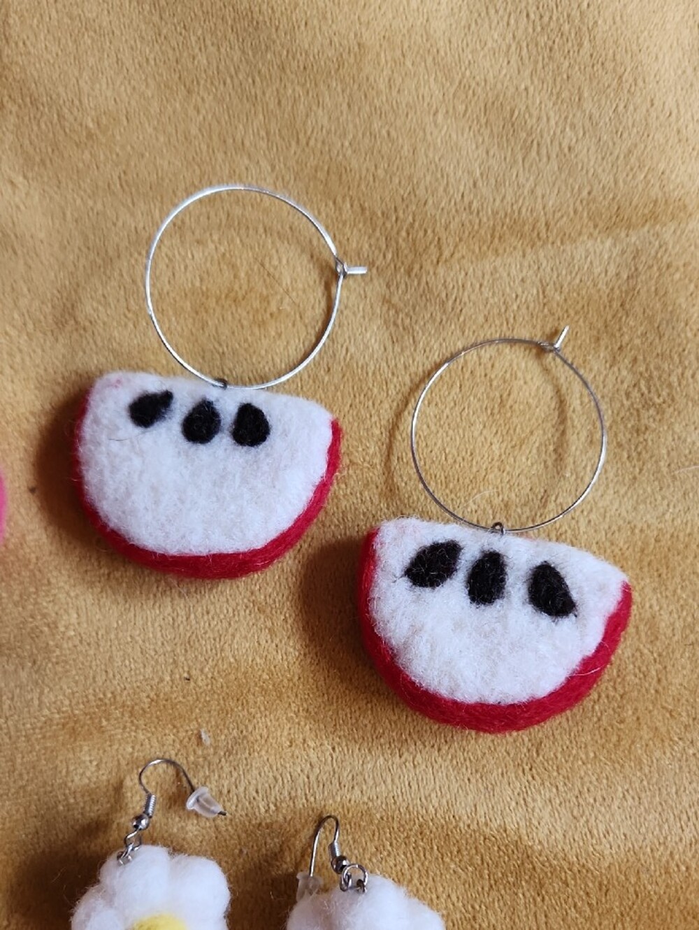Handmade Felt Earrings Set- Fun And Kitschy FINAL PRICE - Picture 3 of 5